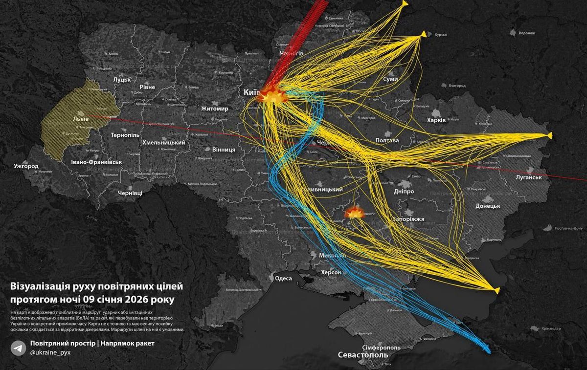 A térképen a támadott térség, kiemelve a Lemberg környéki régió, ahol az Oresnyik becsapódott.