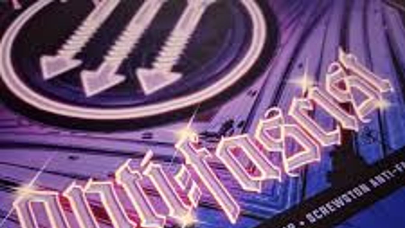 A Screwston Antifa logója, amit a transzok miatt lilára festettek. Fotó: Facebook