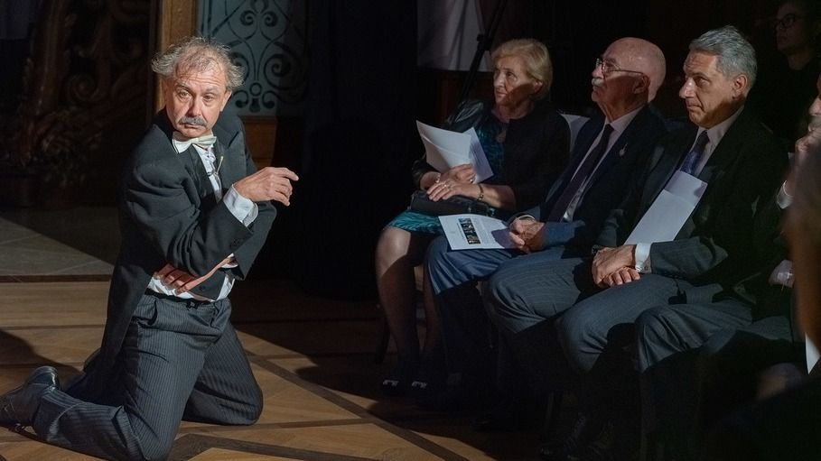 Tisza István meggyilkolása - jelenet Andrási Attila darabjának egy különleges, évfordulós előadásából Fotó: Demokrata