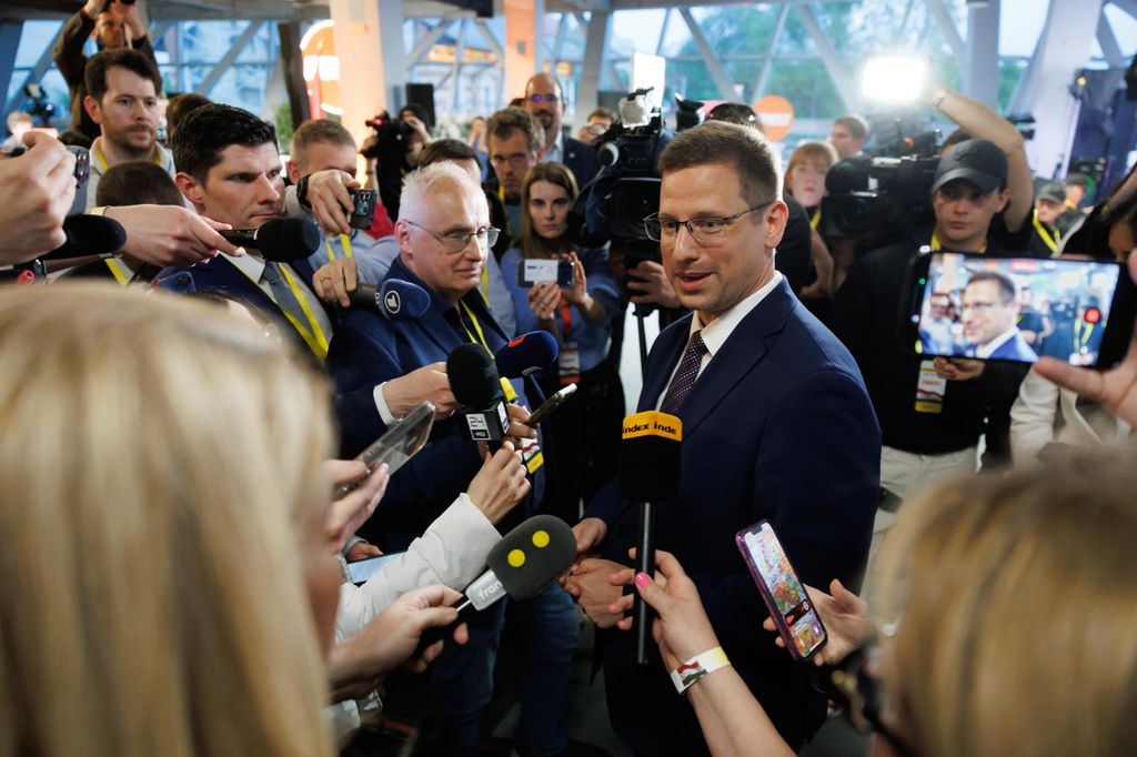20260412 -- A Fidesz választási eredményvárója a Bálnában. Gulyás Gergely // fotó: Hatlaczki Balázs