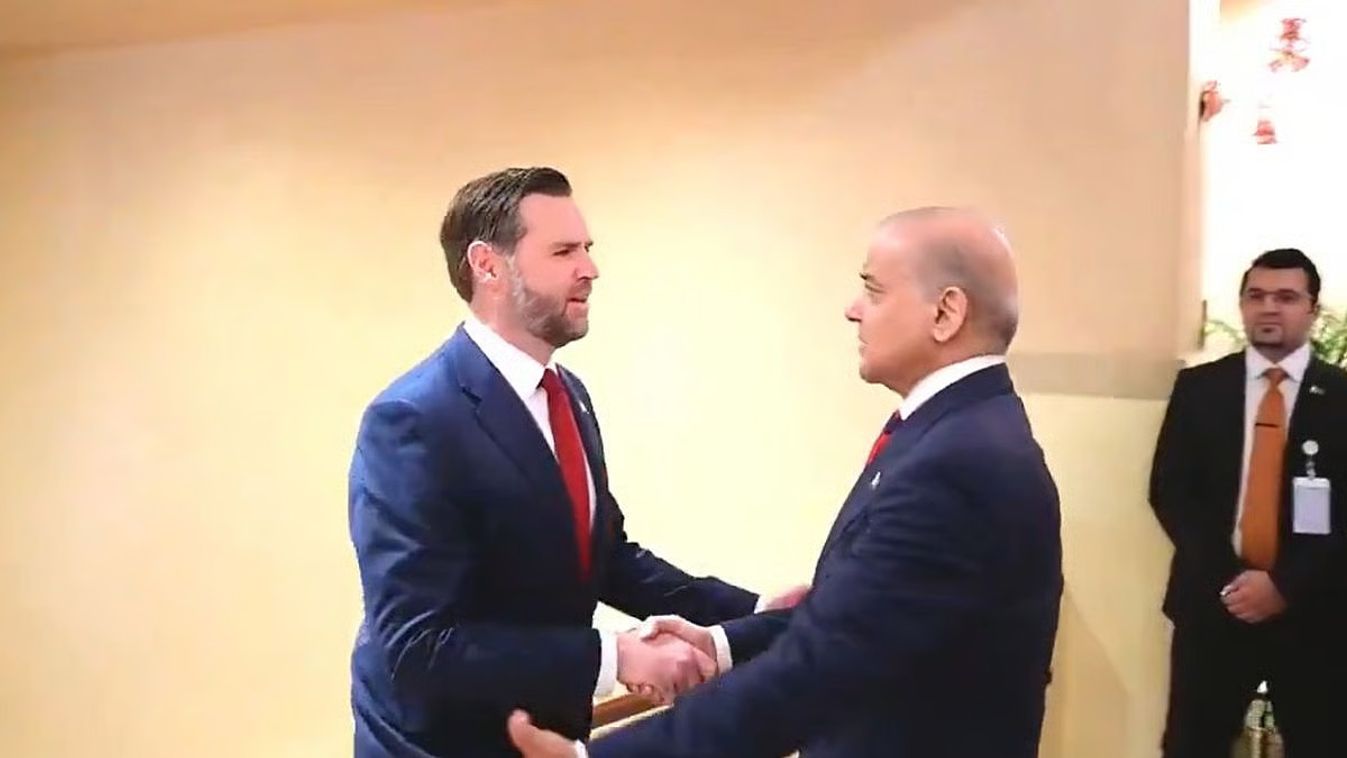 Iszlámábádban találkozott J. D. Vance amerikai alelnök és Sehbaz Sharif pakisztáni miniszterelnök. Fotó: Free Press Journal.