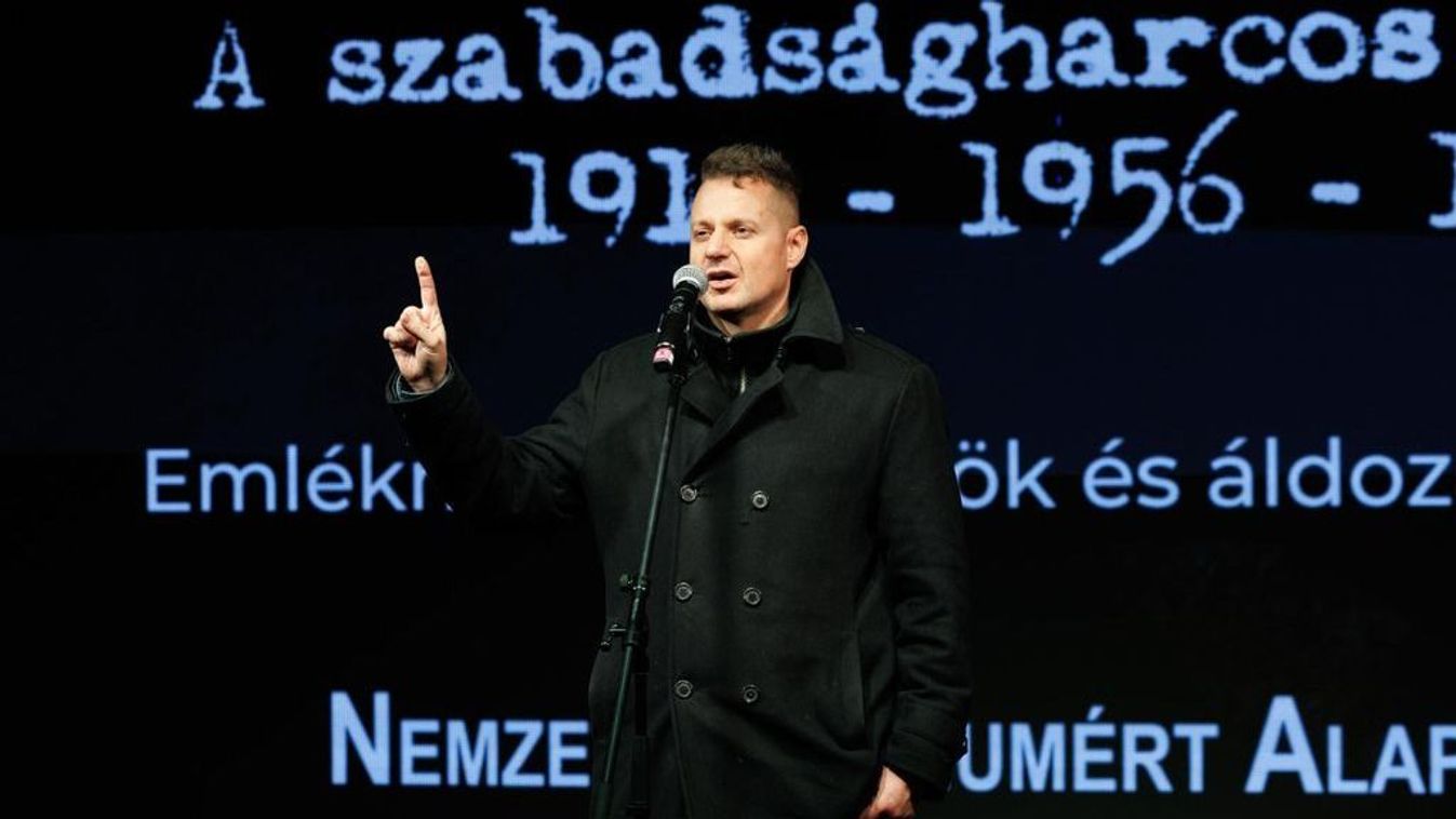 Tóth Máté a Szabadságharcos főváros 1919-1956-1989 című rendezvényen, a kommunizmus áldozatainak emléknapján