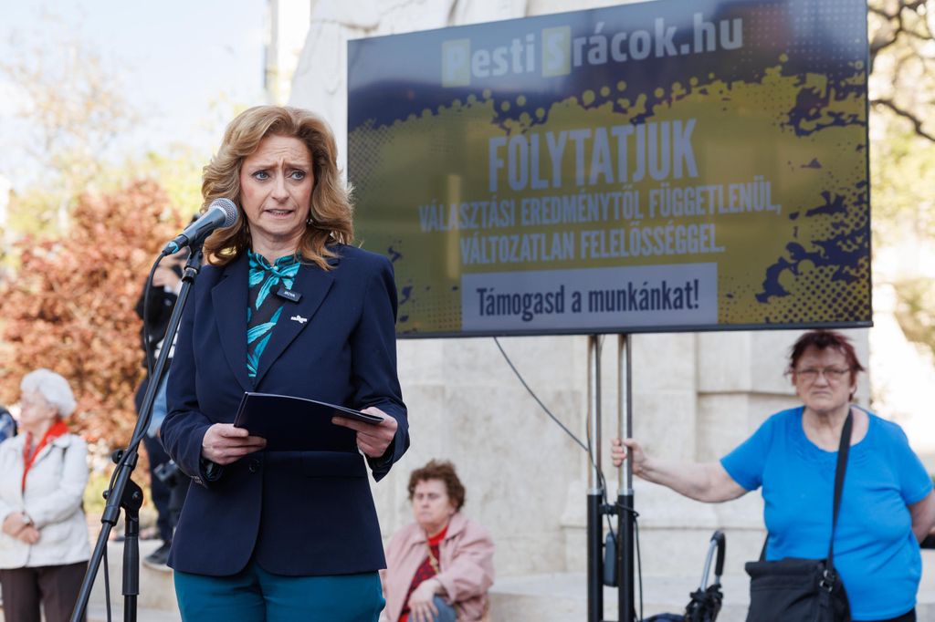 20260416 -- A Pesti Srácok és a Nemzeti Maximumért Alapítvány Magyar Úton Gyűlés nevű rendezvénye a Vértanúk terén. Ferenczi Orsolya // fotó: Hatlaczki Balázs