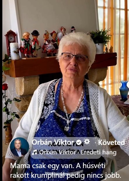Orbán Viktor édesanyjának nem ciki a fia. Mindig vállalta az arcát, nevét, véleményét. Forrás Facebook