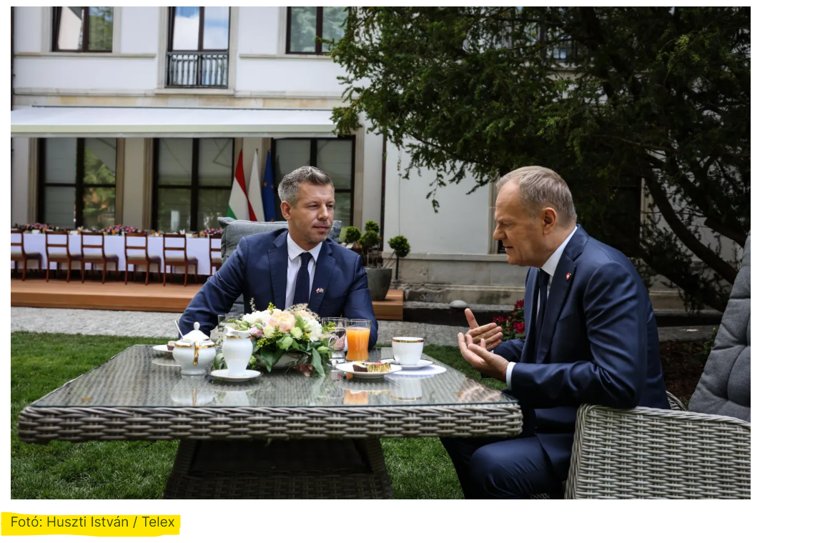 Telex, Magyar Péter, Donald Tusk