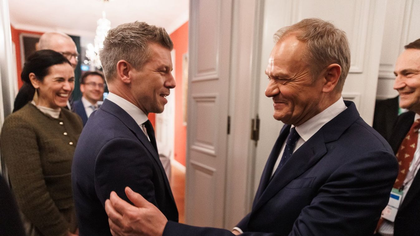 Donald Tusk és Magyar Péter. Fotó: Facebook