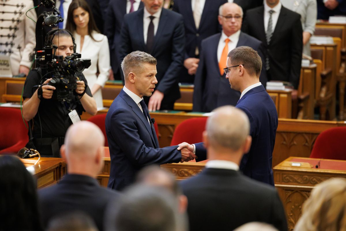 Magyar Péter és Gulyás Gergely